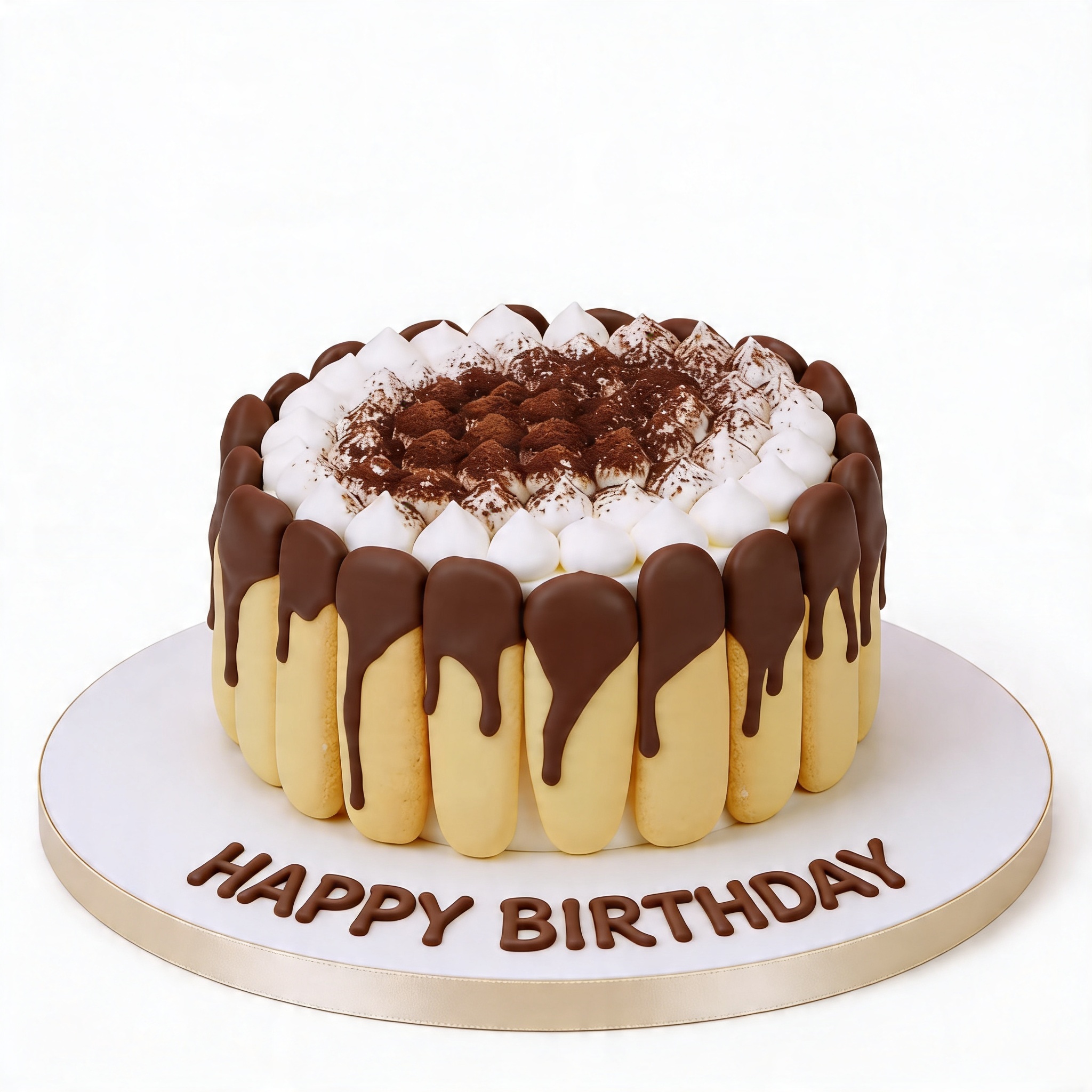 Tiramisu Style Birthday Cake