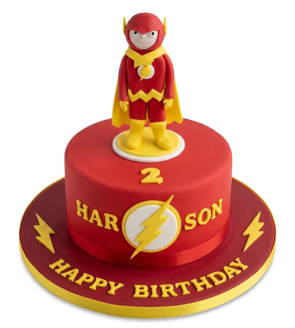 The Flash Superhero Birthday Cake