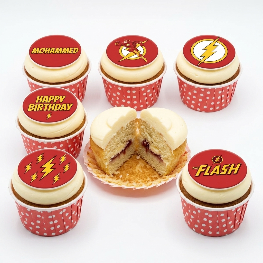 The Flash Birthday Cupcakes