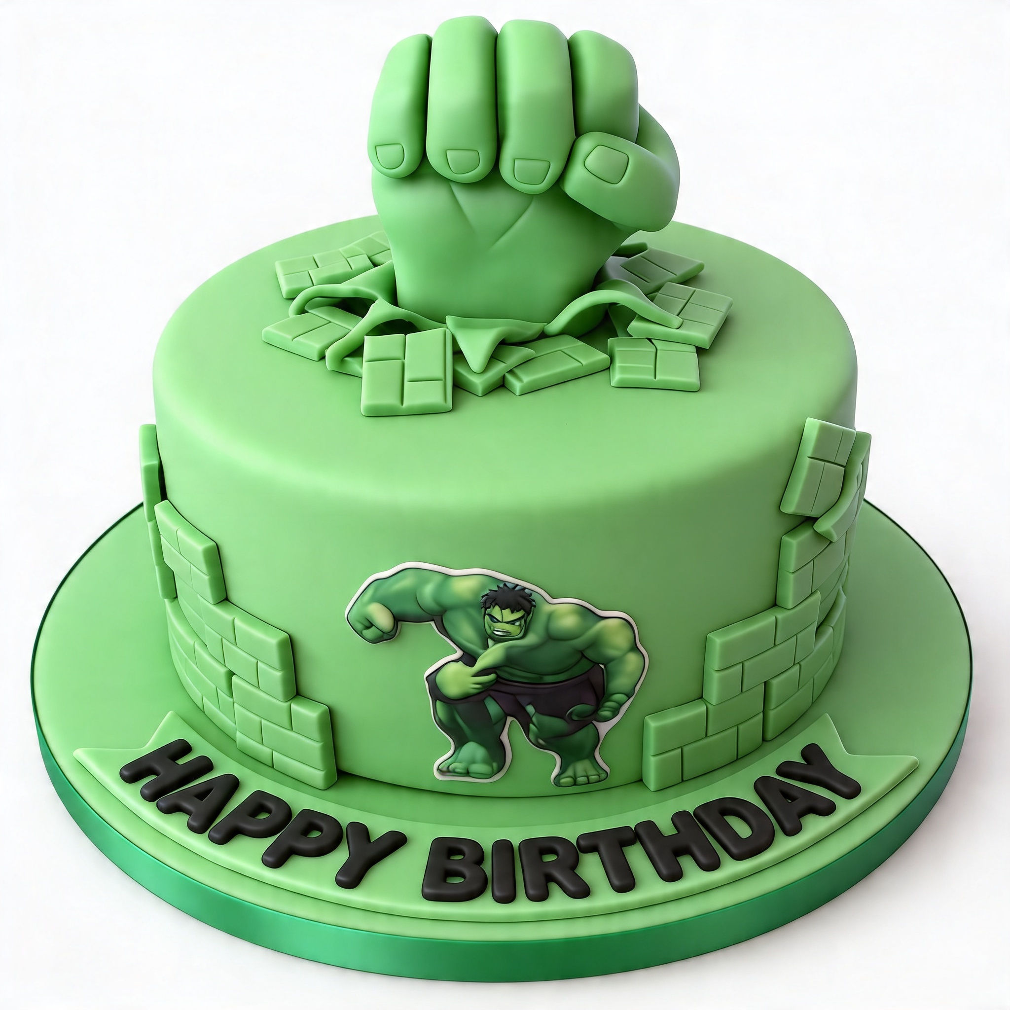 Hulk Birthday Cake