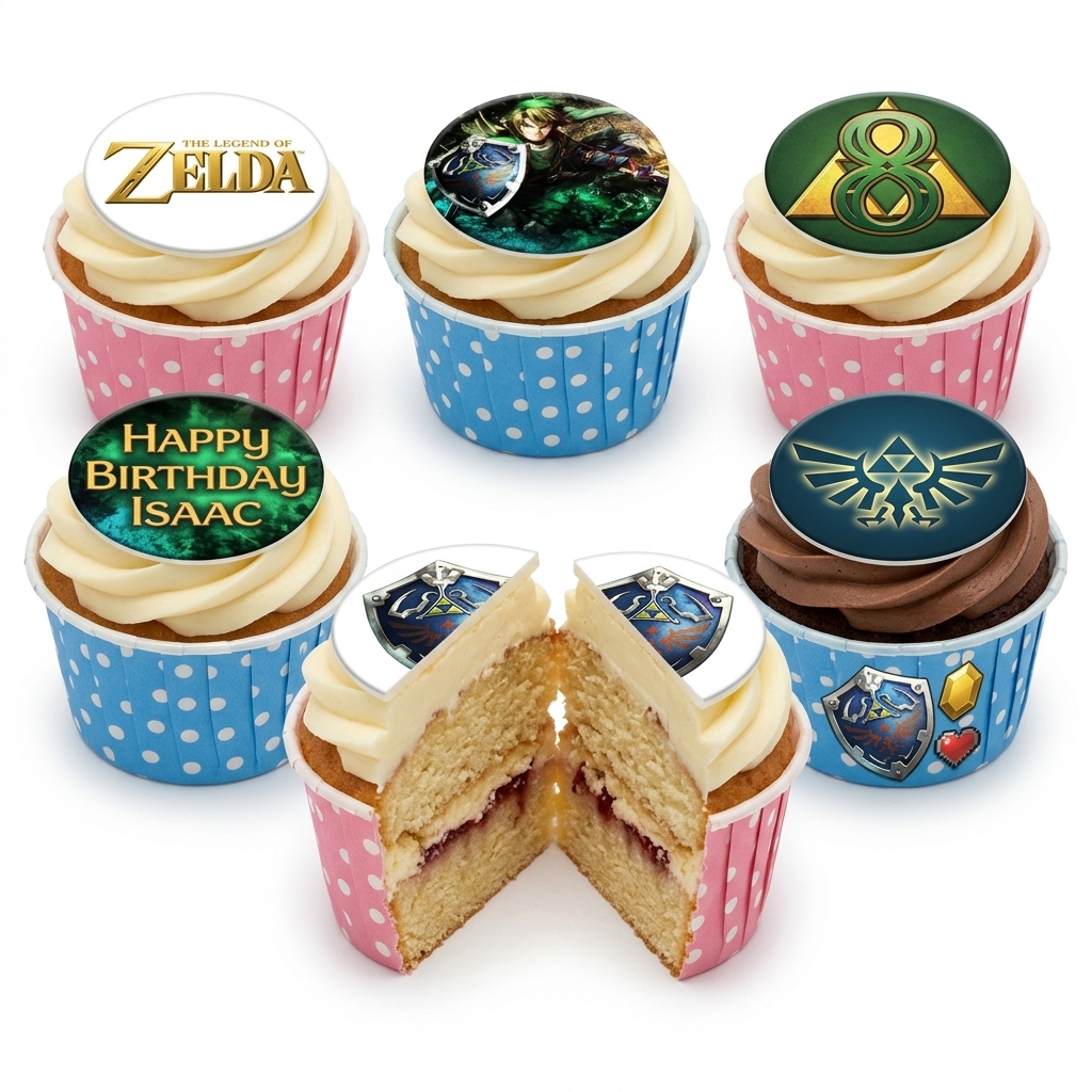 The Legend of Zelda Gaming Birthday Cupcakes