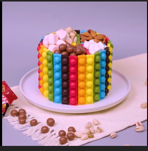 The Mini Rainbow Confectionary - DIY Cake