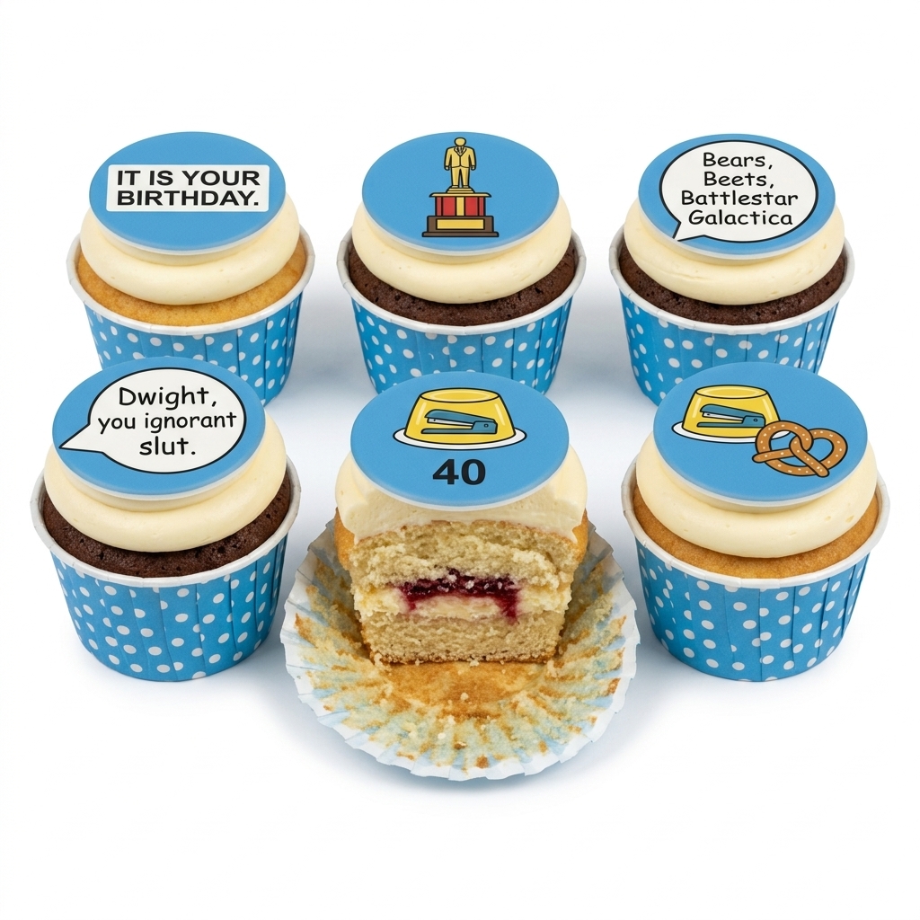 The Office Theme Birthday Cupcakes with Custom Age