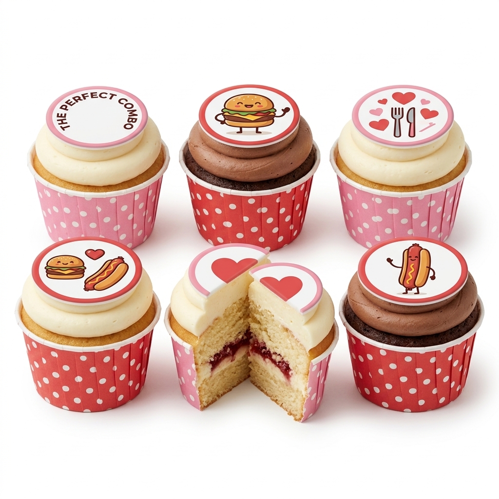 Romantic Foodie Celebration Cupcakes