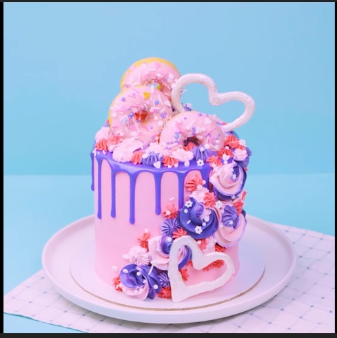 The Pink Donut Galore - DIY Cake