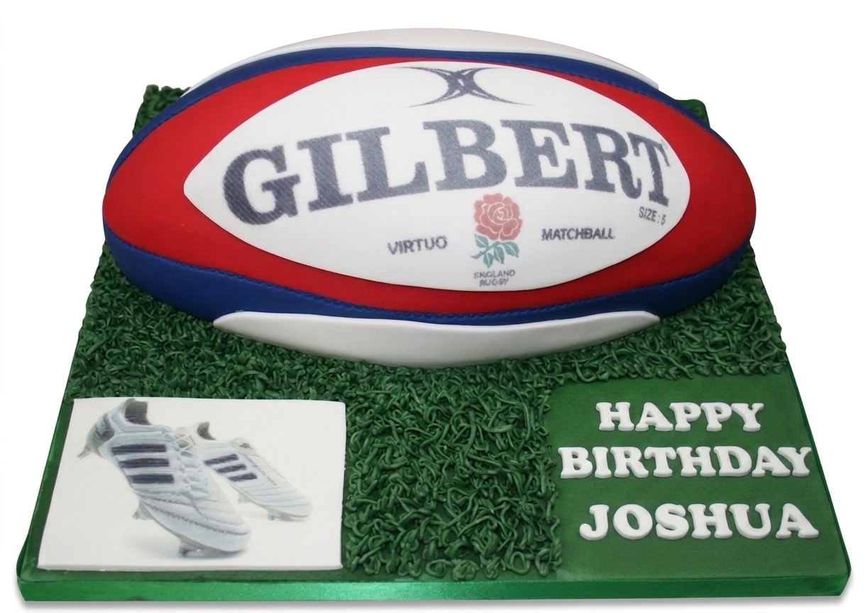 Rugby Ball Birthday Cake