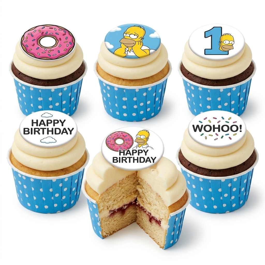 The Simpsons Birthday Cupcakes