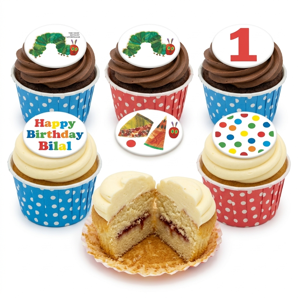 The Very Hungry Caterpillar Birthday Cupcakes