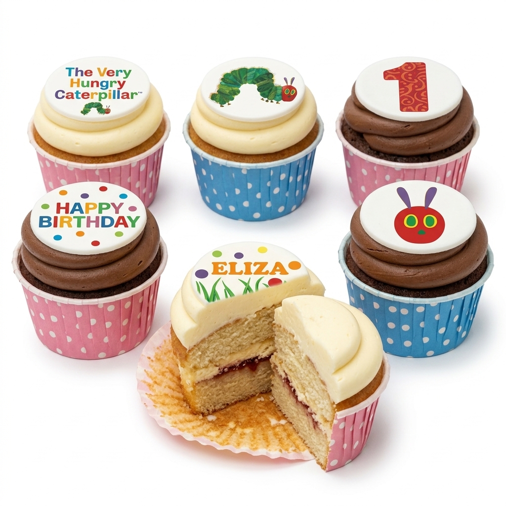 The Very Hungry Caterpillar Birthday Cupcakes