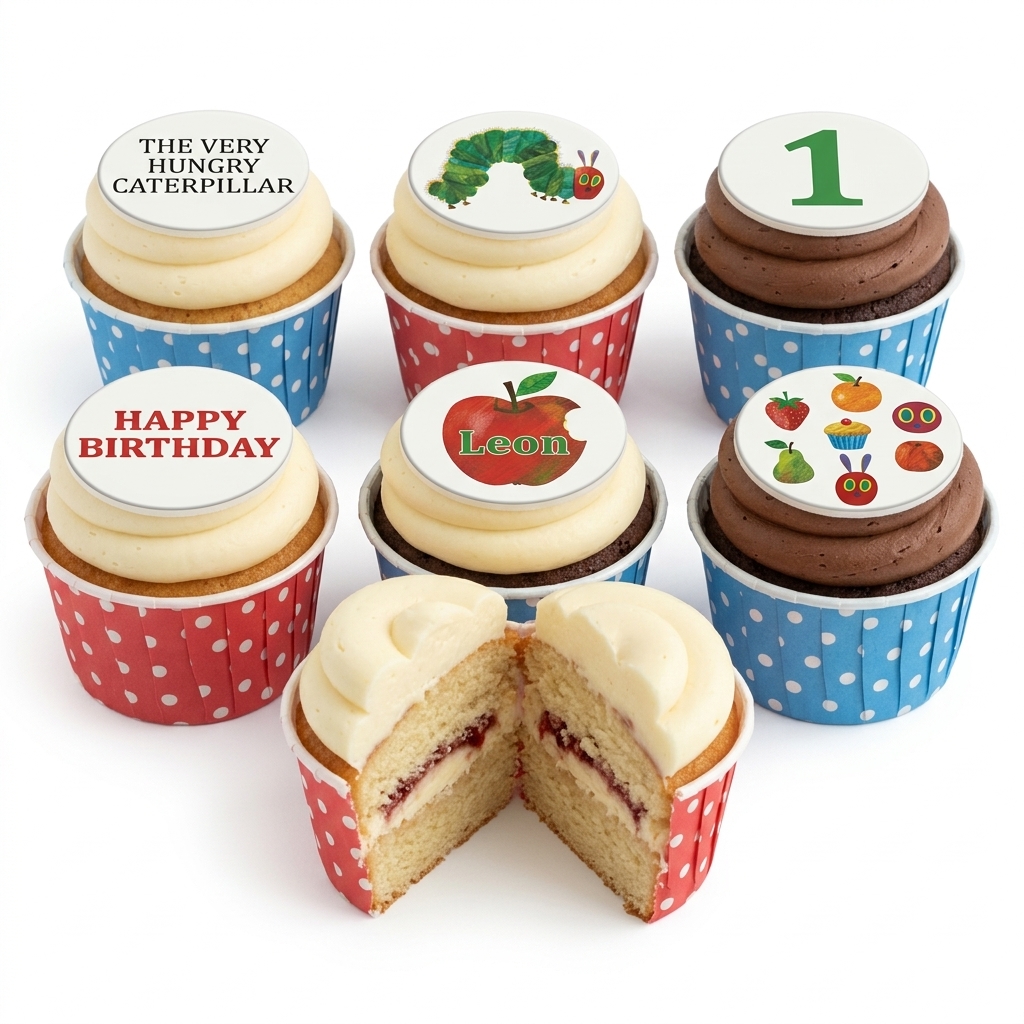 The Very Hungry Caterpillar Birthday Cupcakes