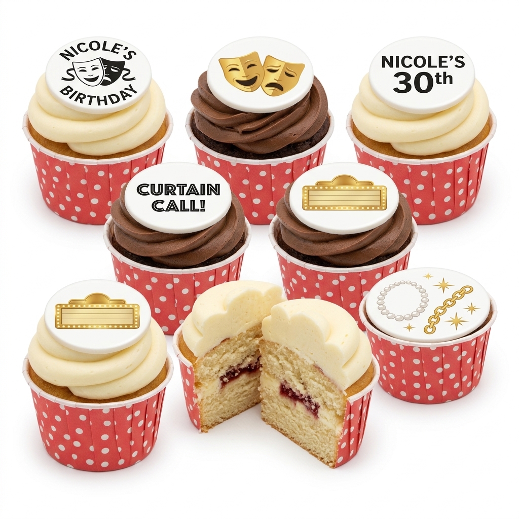 Theatre Theme Birthday Cupcakes