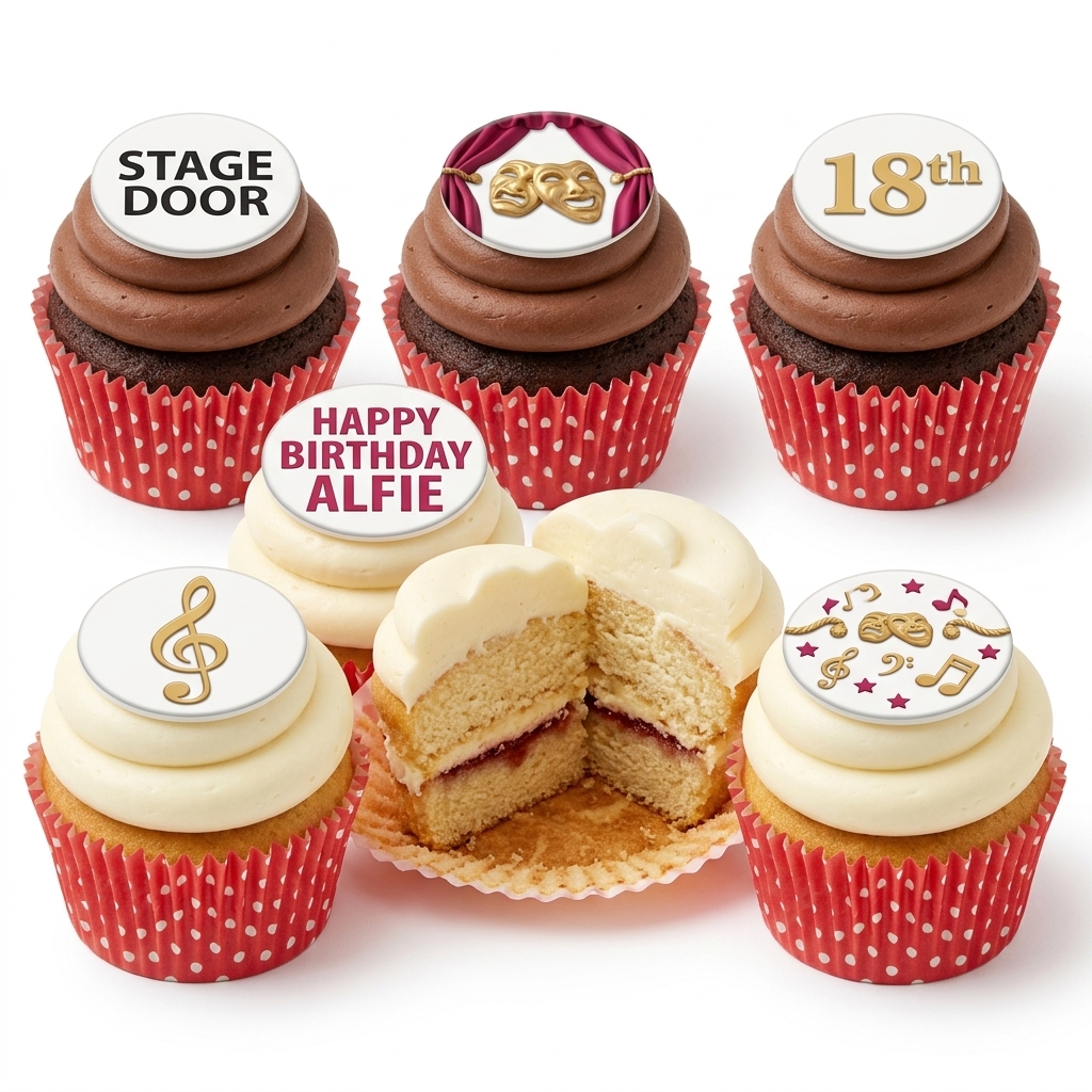 Theatre & Music Theme Birthday Cupcakes