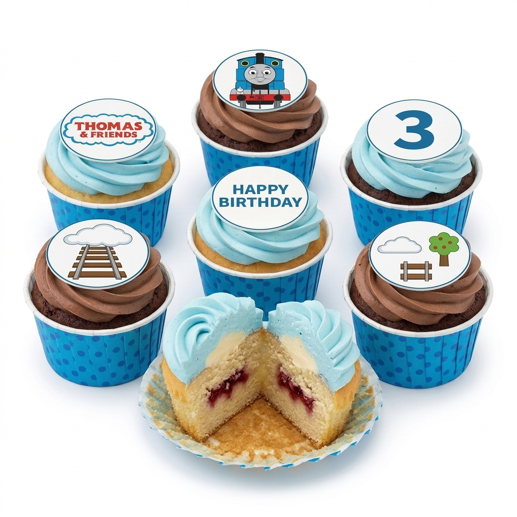 Thomas The Tank Engine Birthday Cupcakes