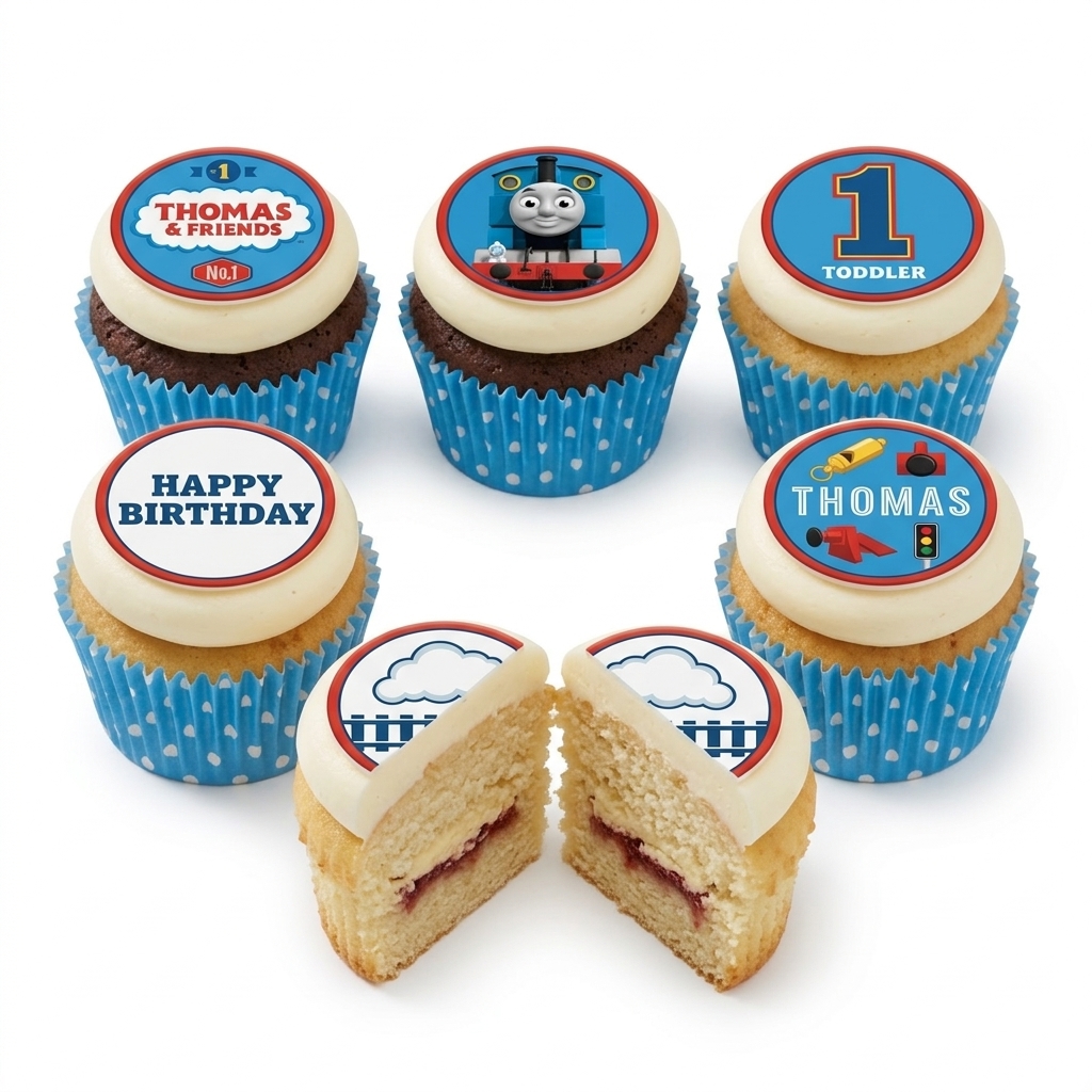Thomas The Tank Engine Birthday Cupcakes