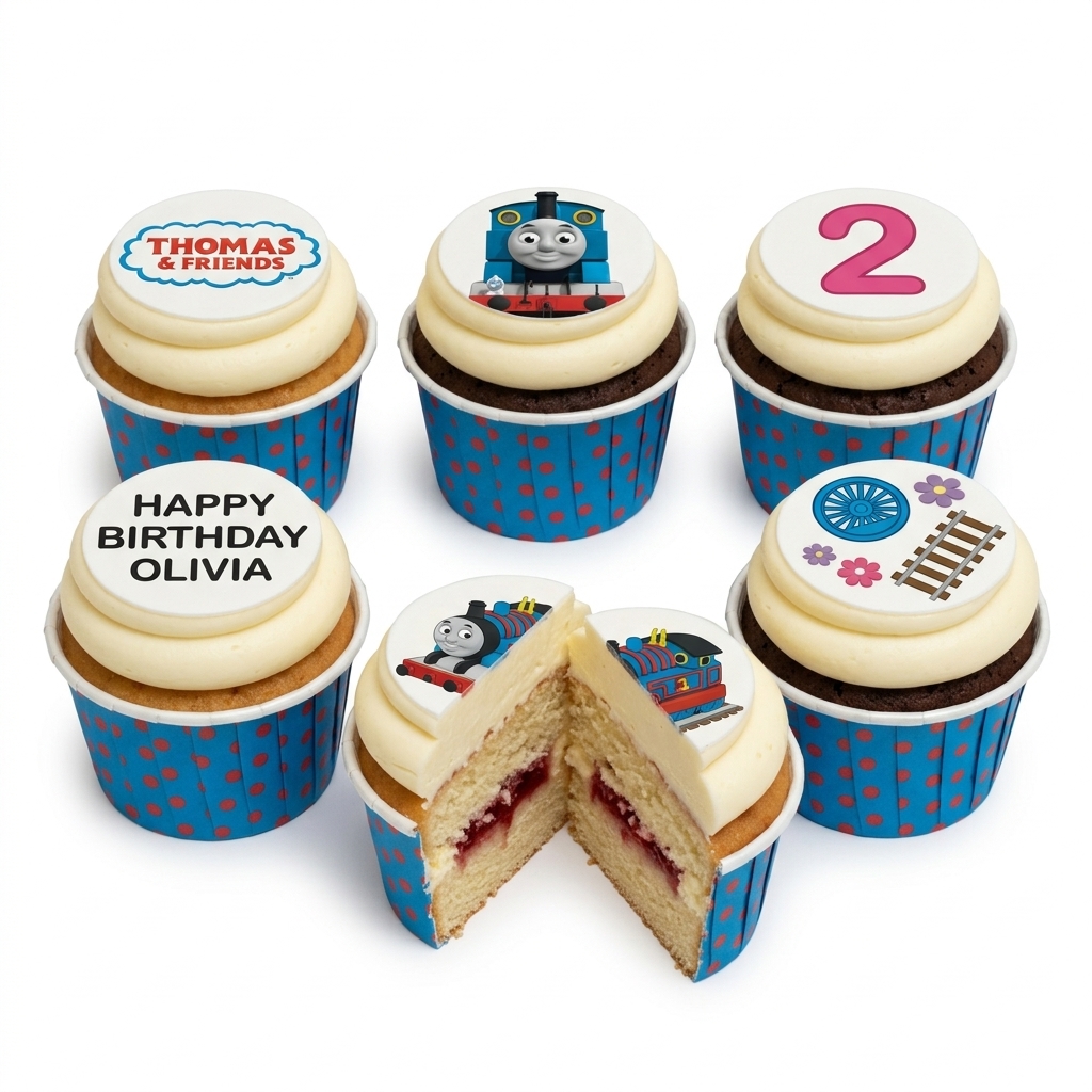 Thomas The Tank Engine Birthday Cupcakes