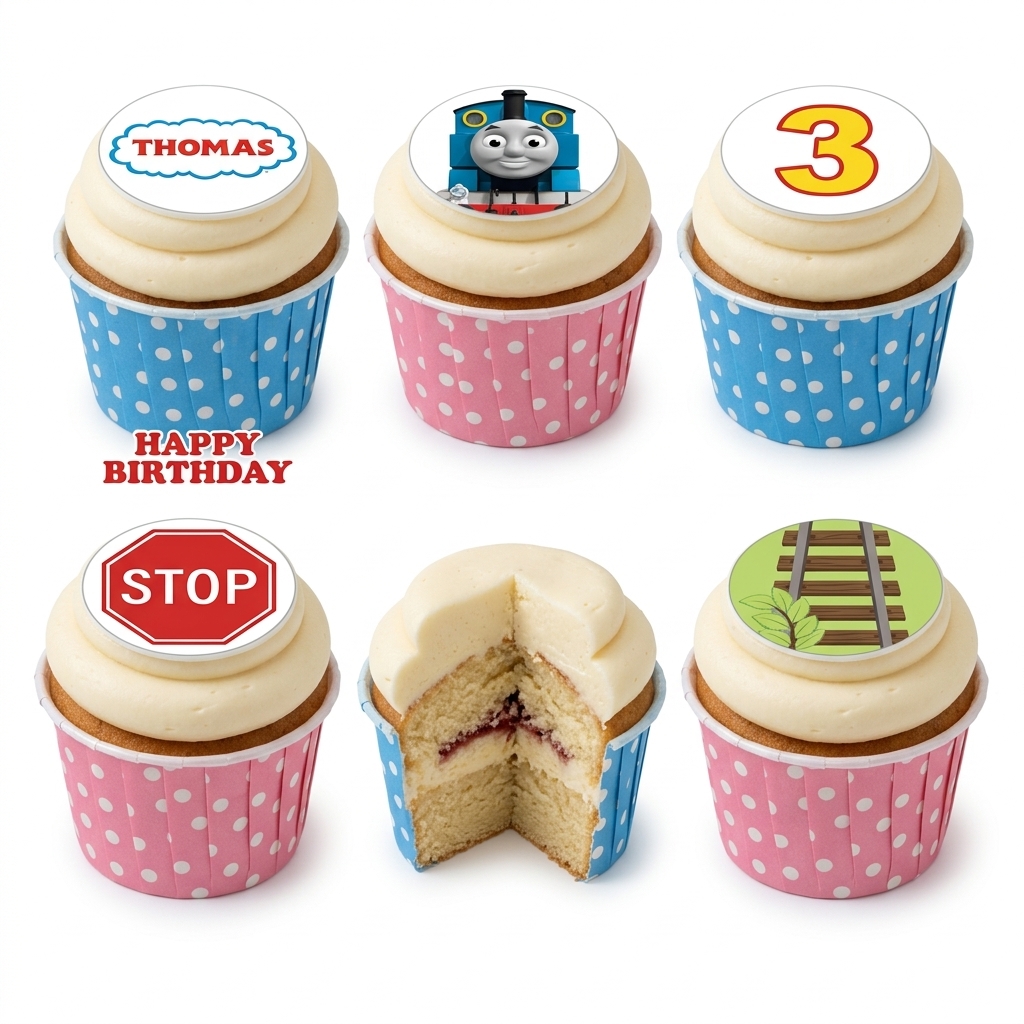 Thomas The Tank Engine Birthday Cupcakes