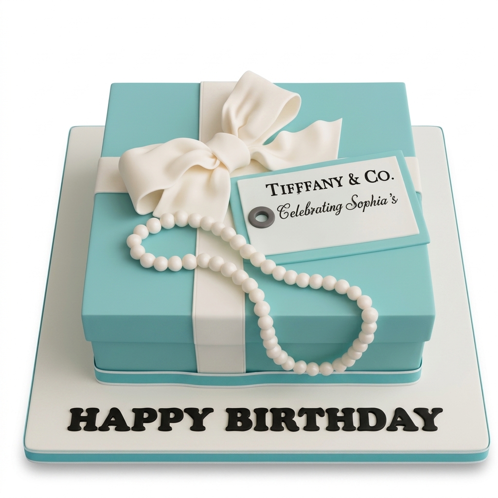 Tiffany Box Birthday Cake for Her