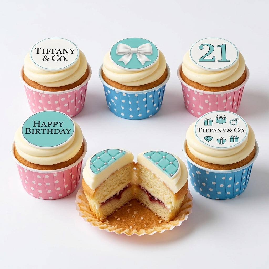 Tiffany Inspired Birthday Cupcakes for Her