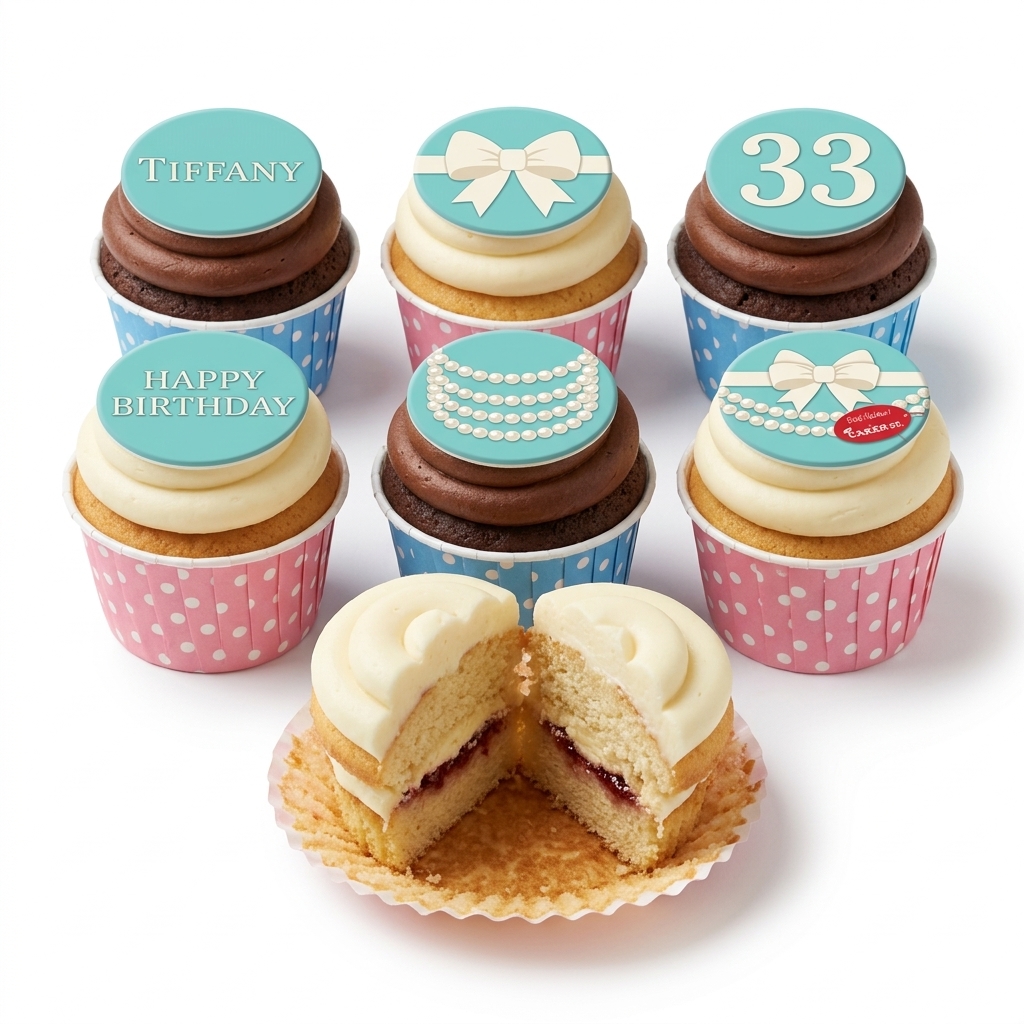 Elegant Bow & Pearl Birthday Cupcakes for Her