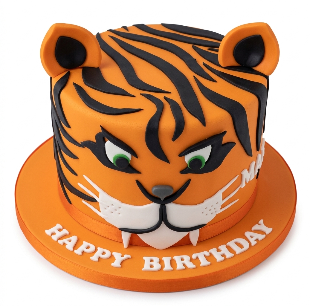 Tiger Theme Birthday Cake