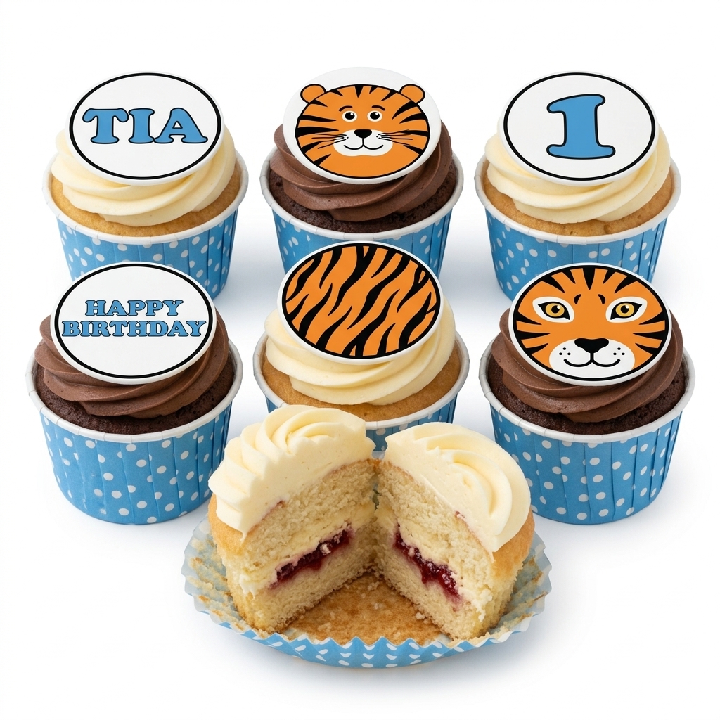 Tiger Birthday Cupcakes
