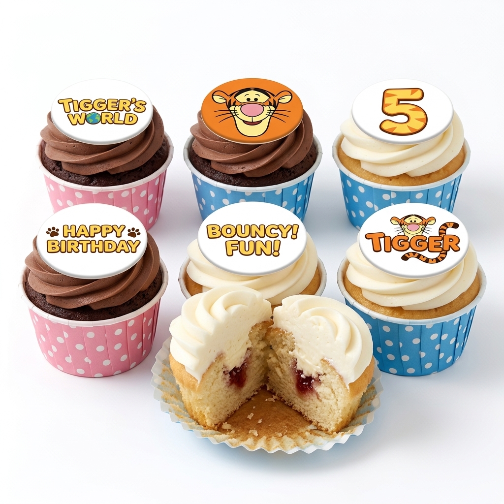 Tigger Theme Birthday Cupcakes
