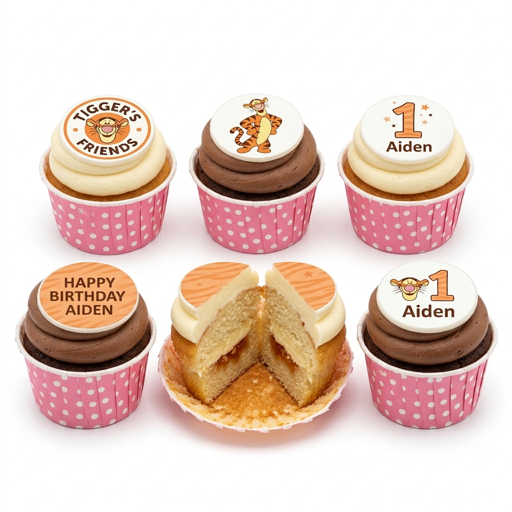 Tigger Theme Birthday Cupcakes