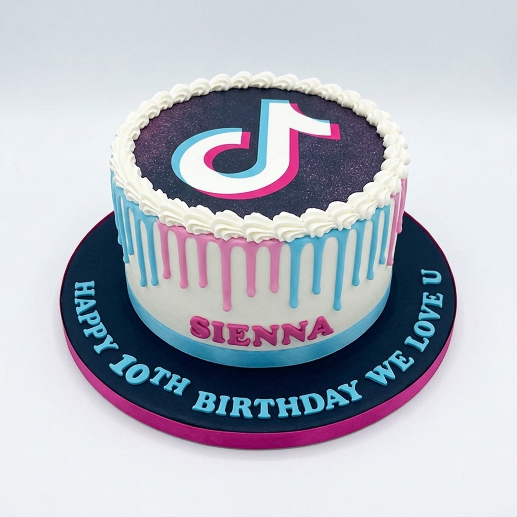 TikTok Birthday Cake with Drip