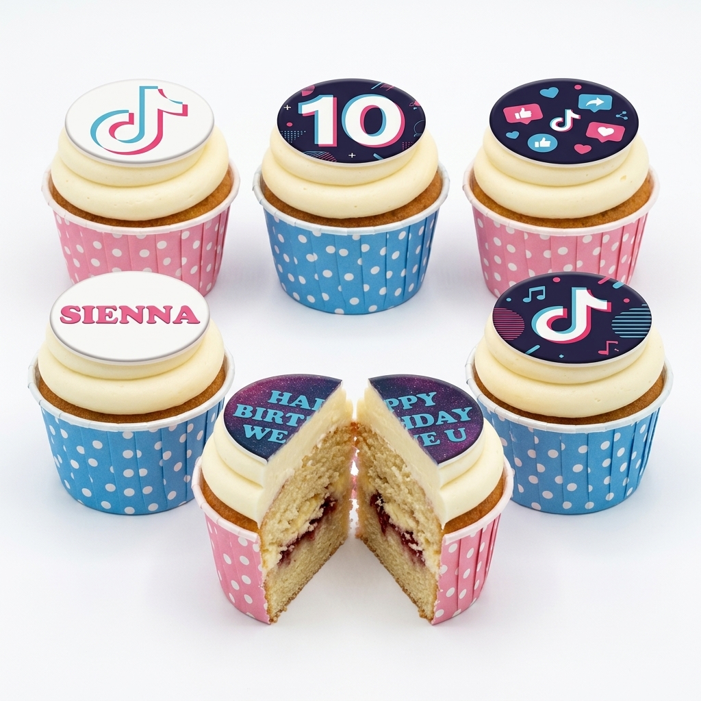 TikTok Birthday Cupcakes