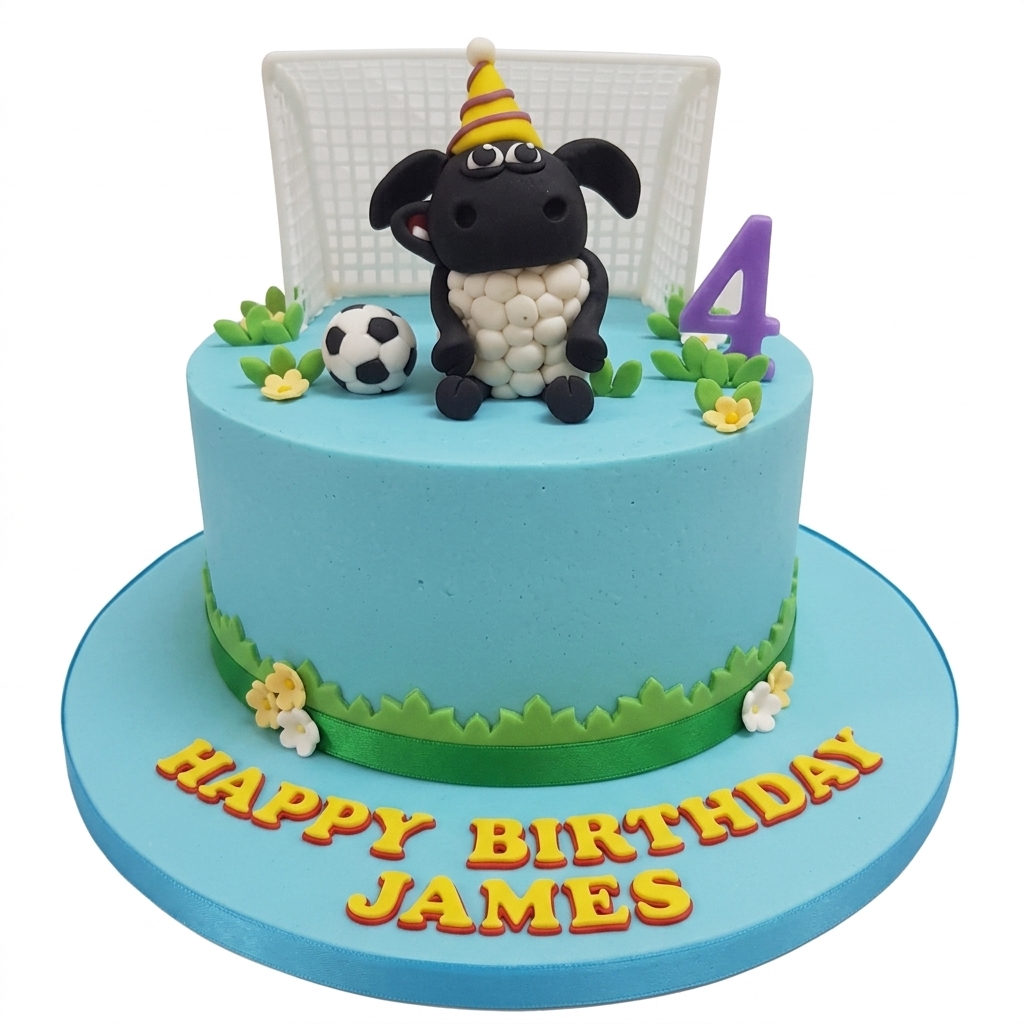 Shaun the Sheep Football Birthday Cake
