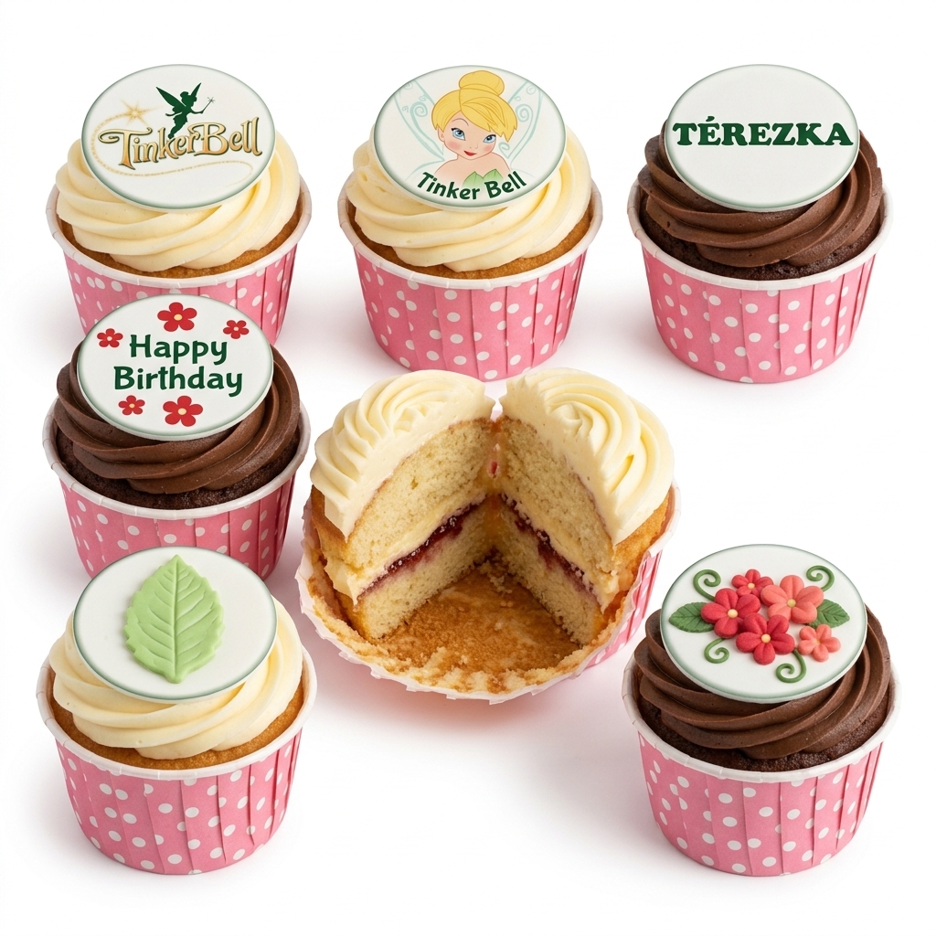 Tinker Bell Birthday Cupcakes