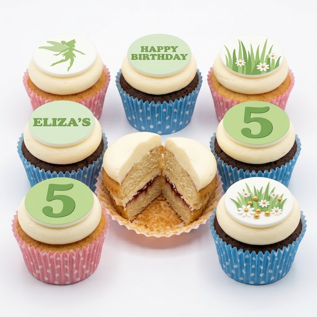 Fairy Garden Birthday Cupcakes for Girls