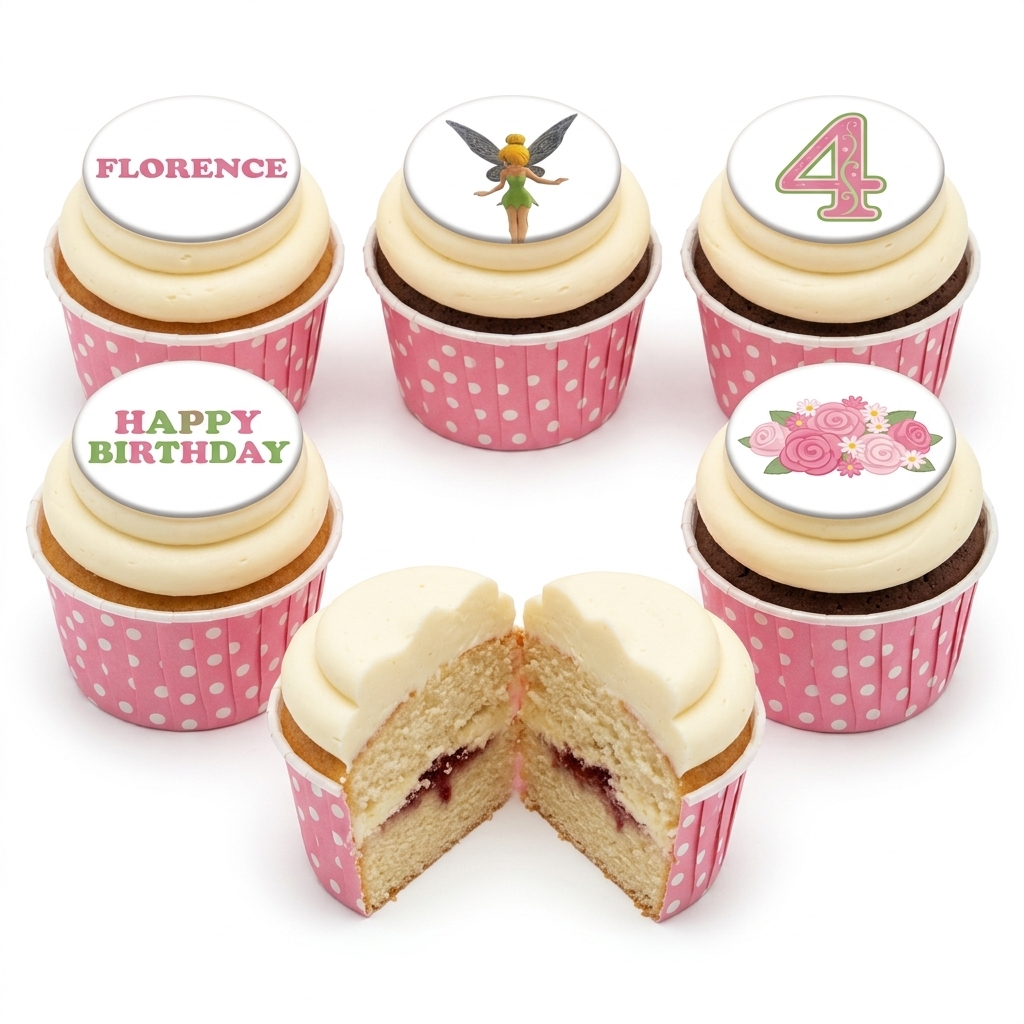 Tinkerbell Fairy Birthday Cupcakes