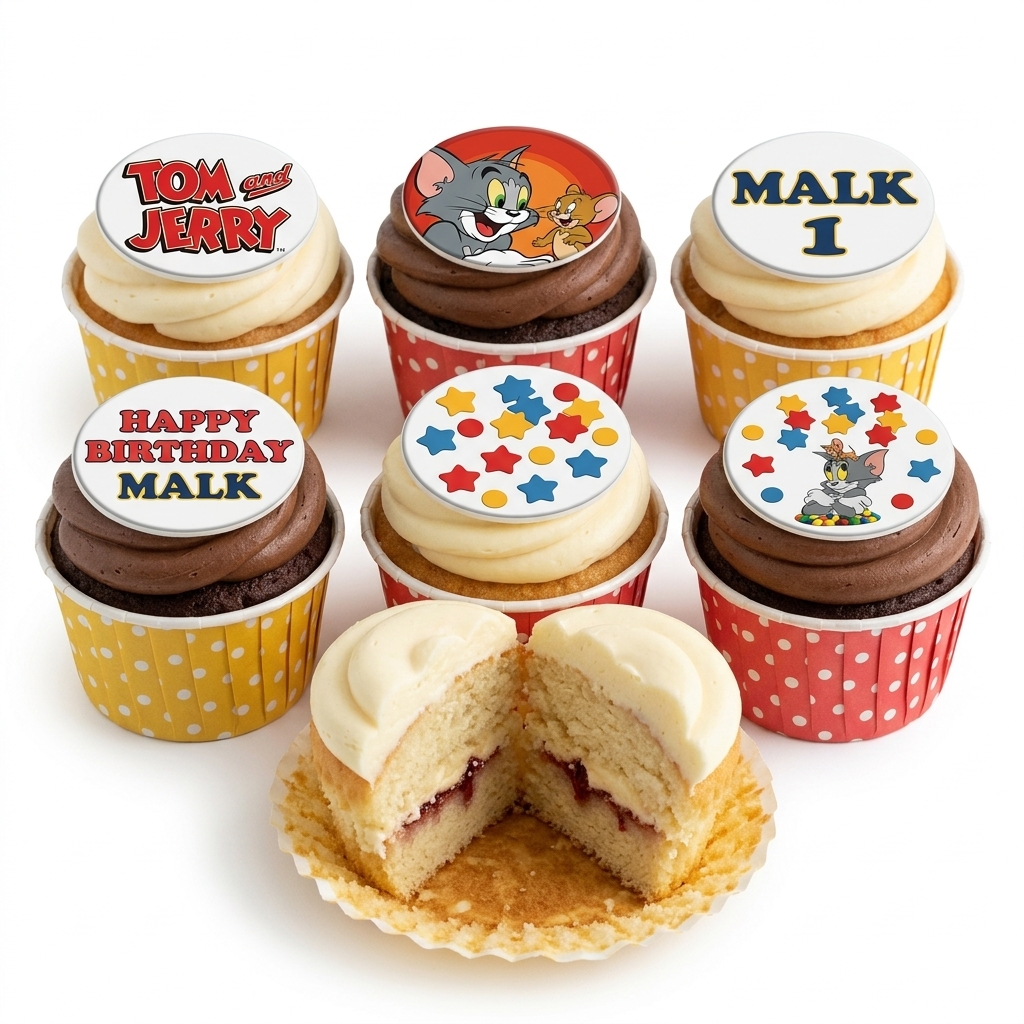 Tom and Jerry Birthday Cupcakes