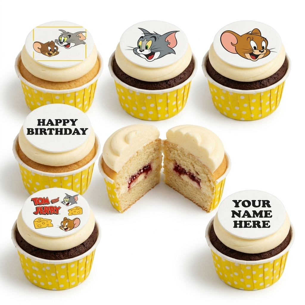 Tom and Jerry Birthday Cupcakes