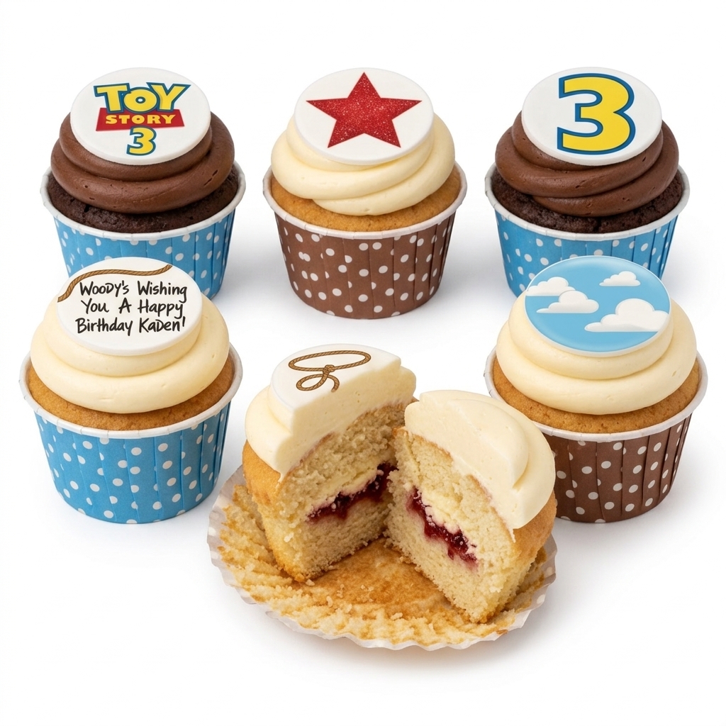 Toy Story Themed Birthday Cupcakes