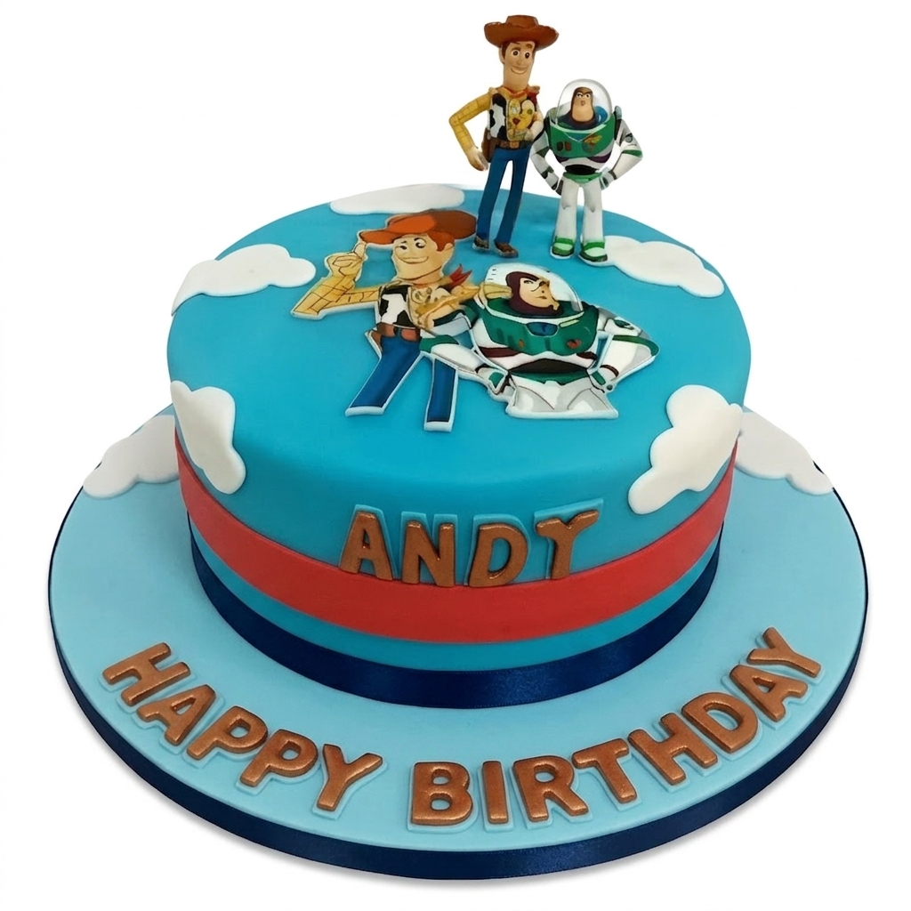 Toy Story Birthday Cake with Woody & Buzz Lightyear
