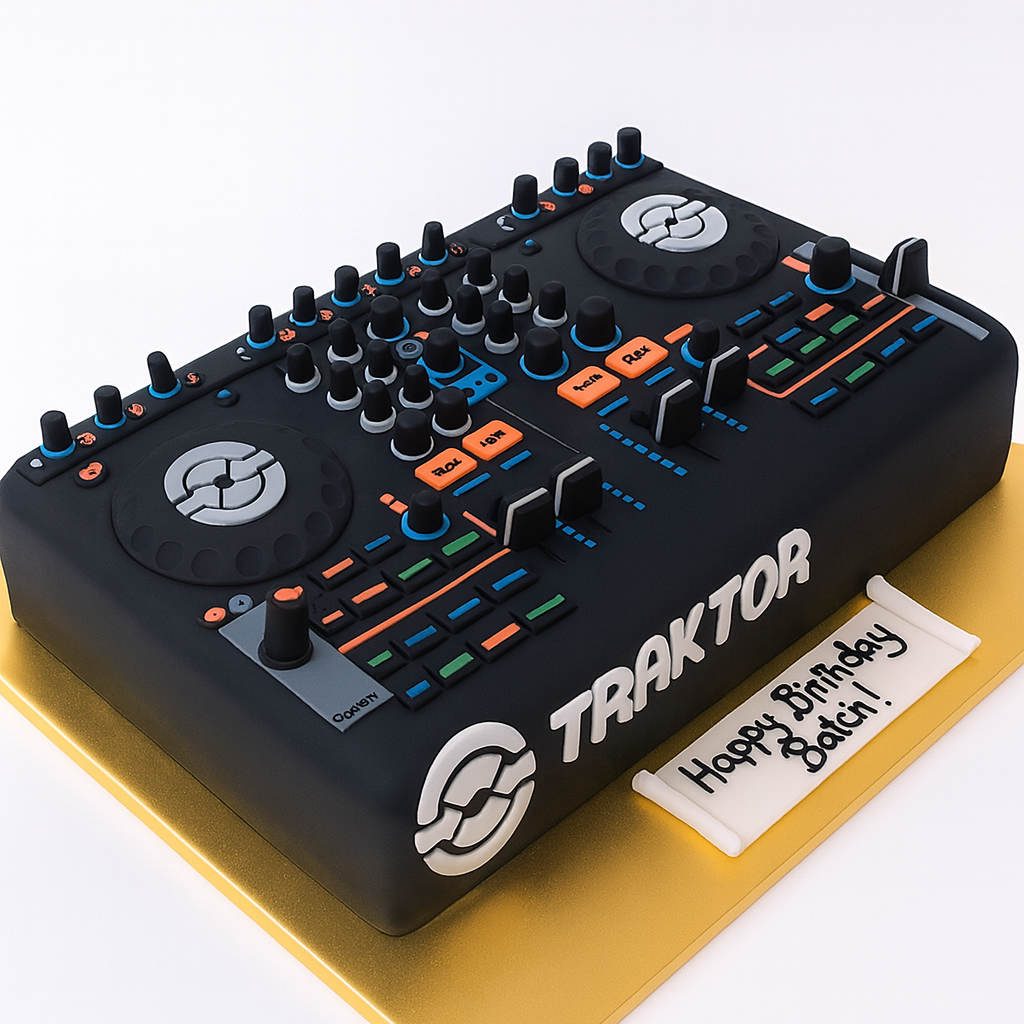 Tractor DJ cake