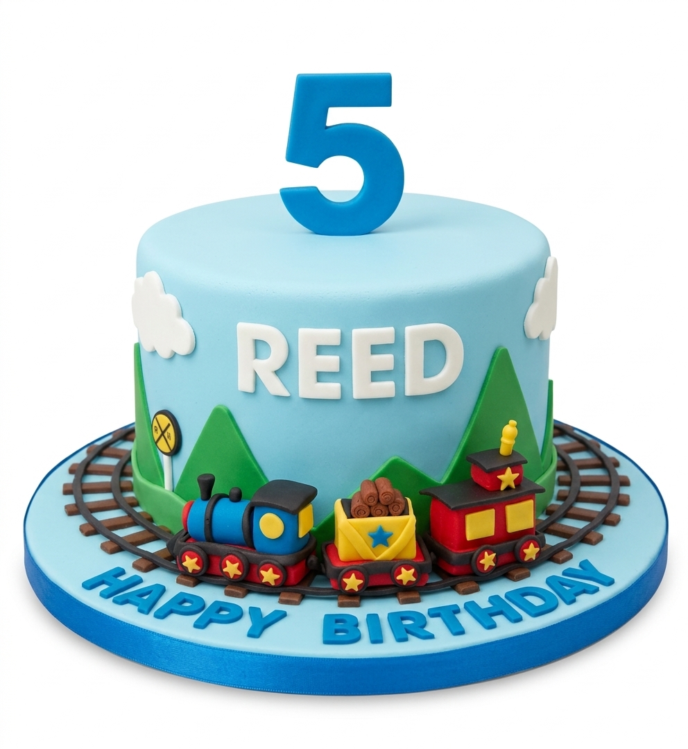 Train Theme Birthday Cake for Kids