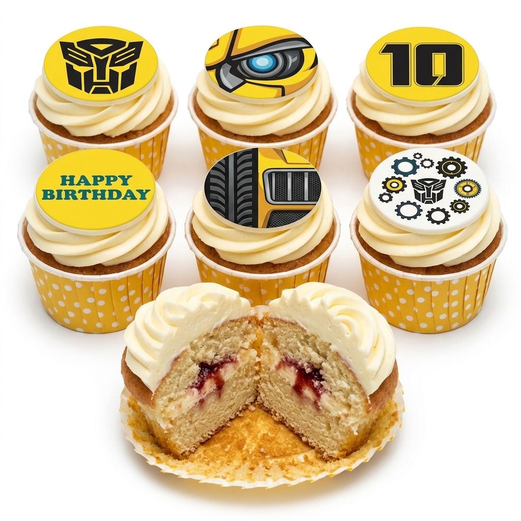 Transformers Birthday Cupcakes - Custom Age & Theme