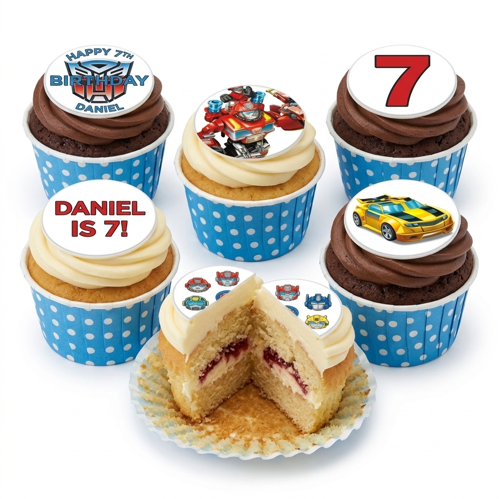 Transformers Theme Birthday Cupcakes