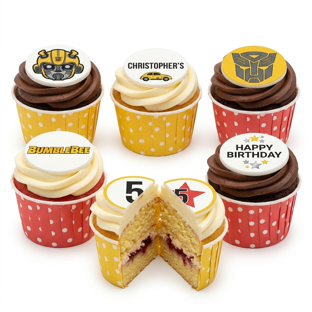 Bumblebee Transformers Kids Birthday Cupcakes