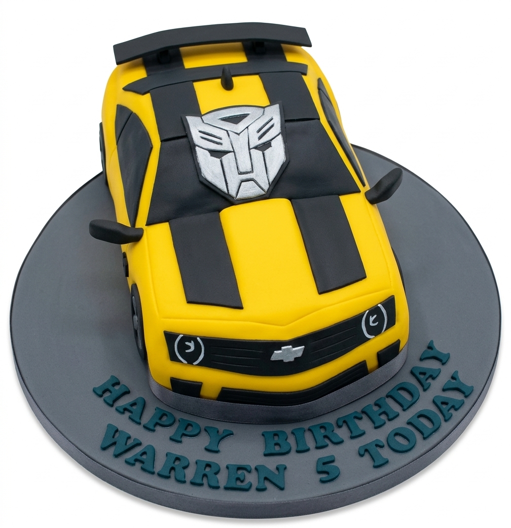 Transformers Car Birthday Cake | Custom Age & Name
