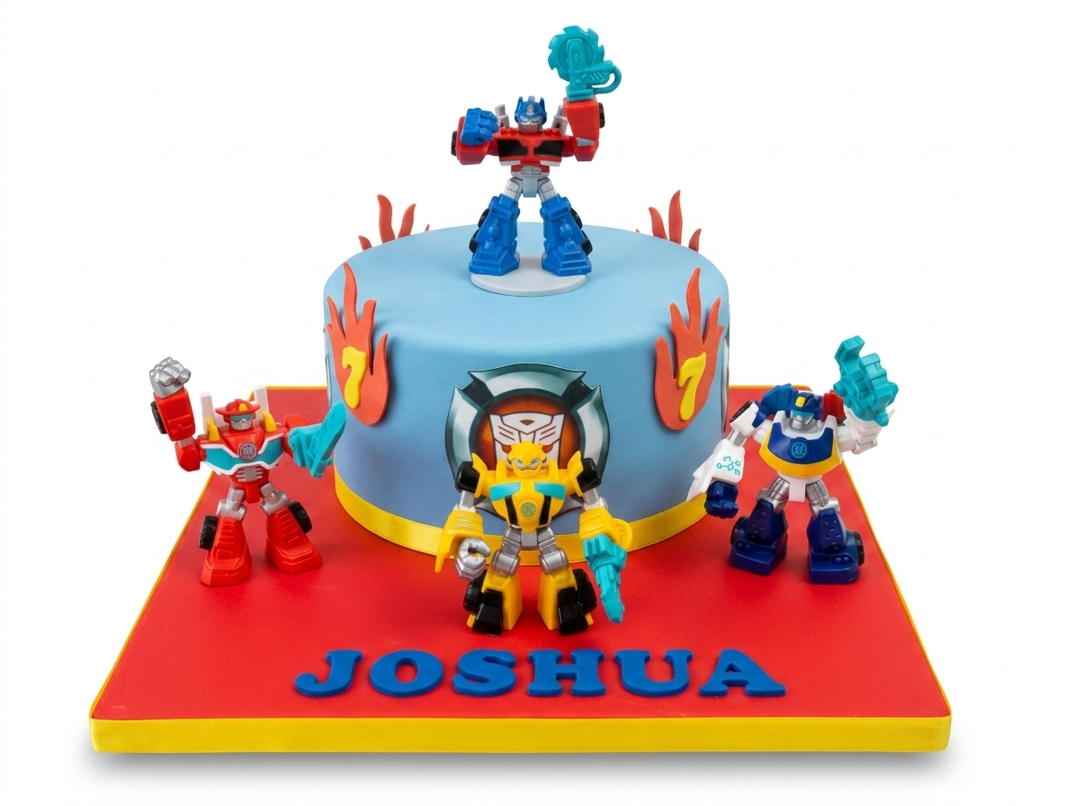 Transformers Birthday Cake for Boys with Custom Age