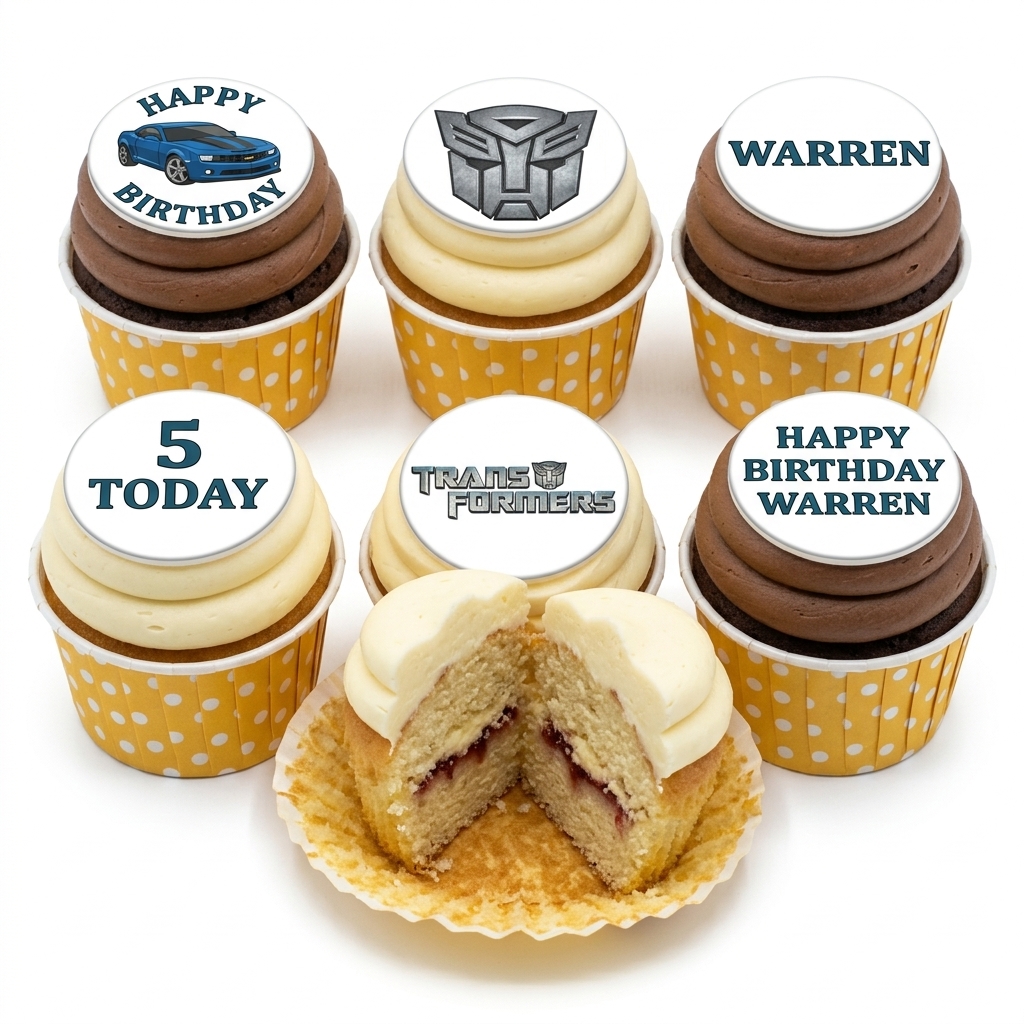Transformers Theme Birthday Cupcakes