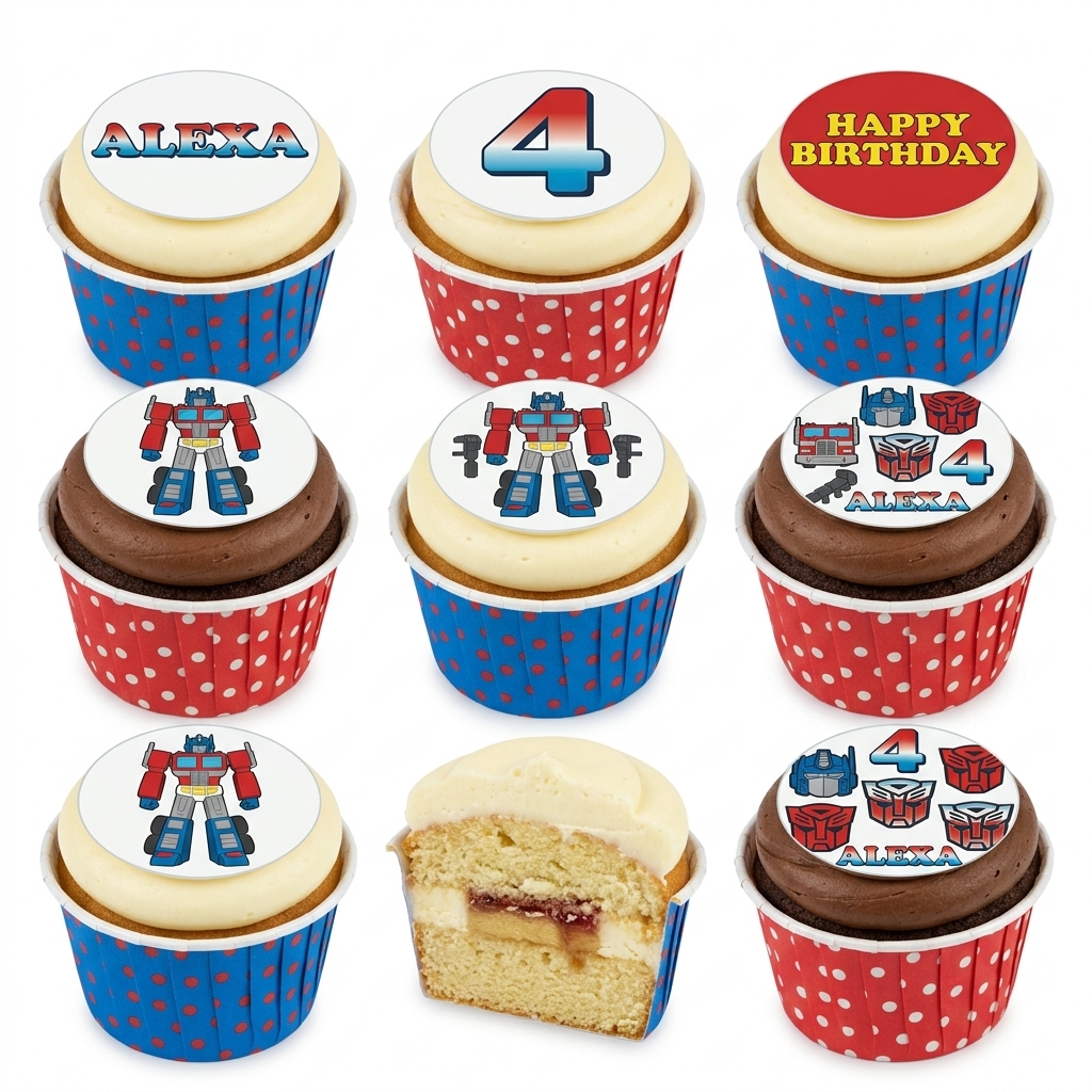Transformers Birthday Cupcakes