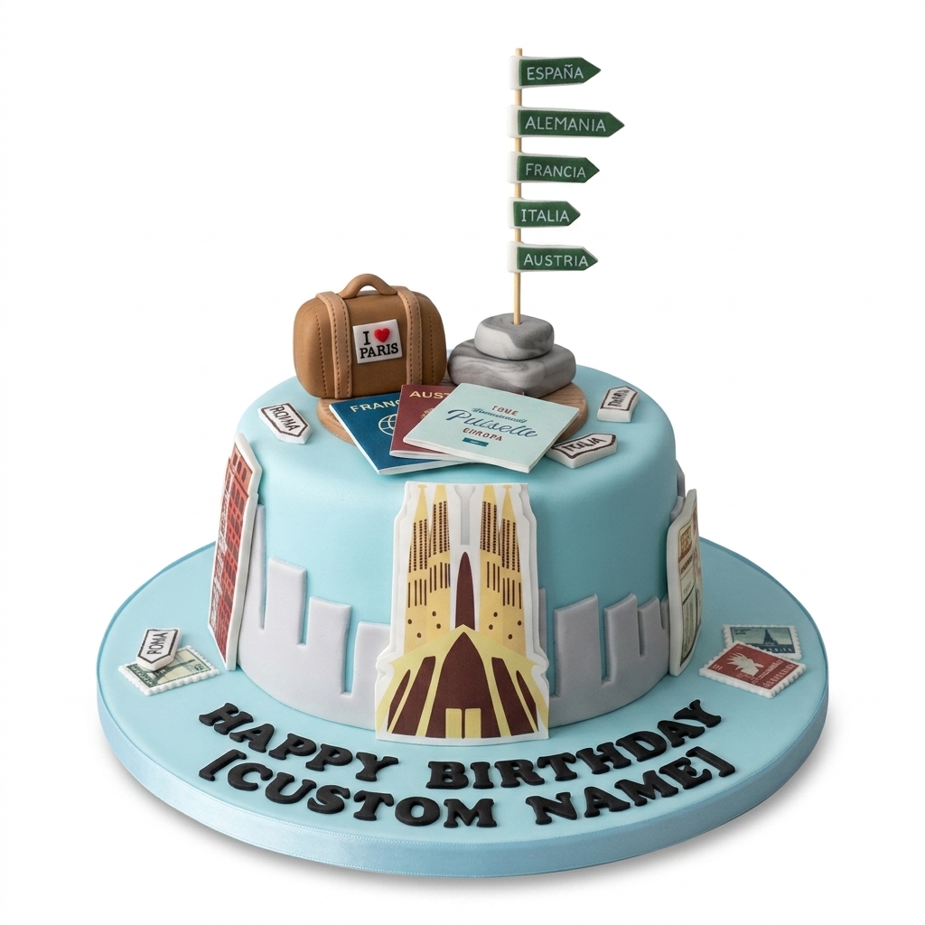 Travel Theme Birthday Cake