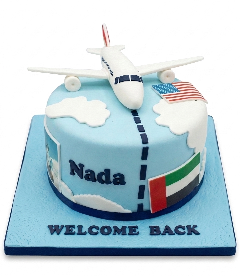 Travel Theme Welcome Back Cake
