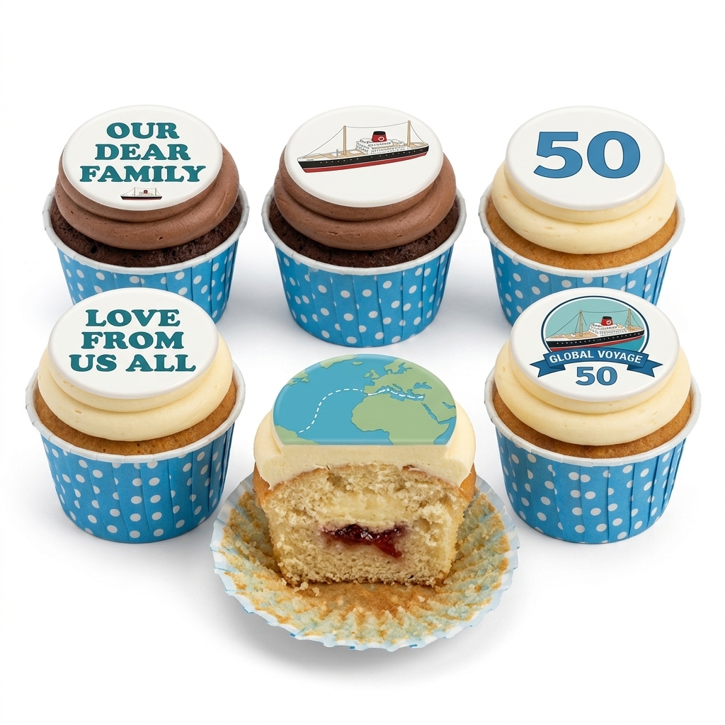 Travel Theme Birthday Cupcakes