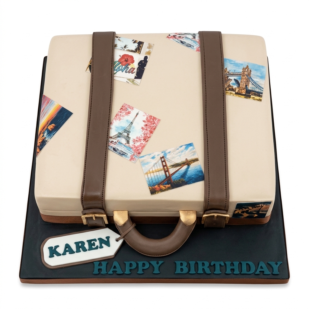 Travel Suitcase Birthday Cake